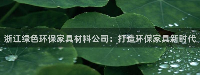 杏耀平台注册流程：浙江绿色环保家具材料公司：打造环保家具新时